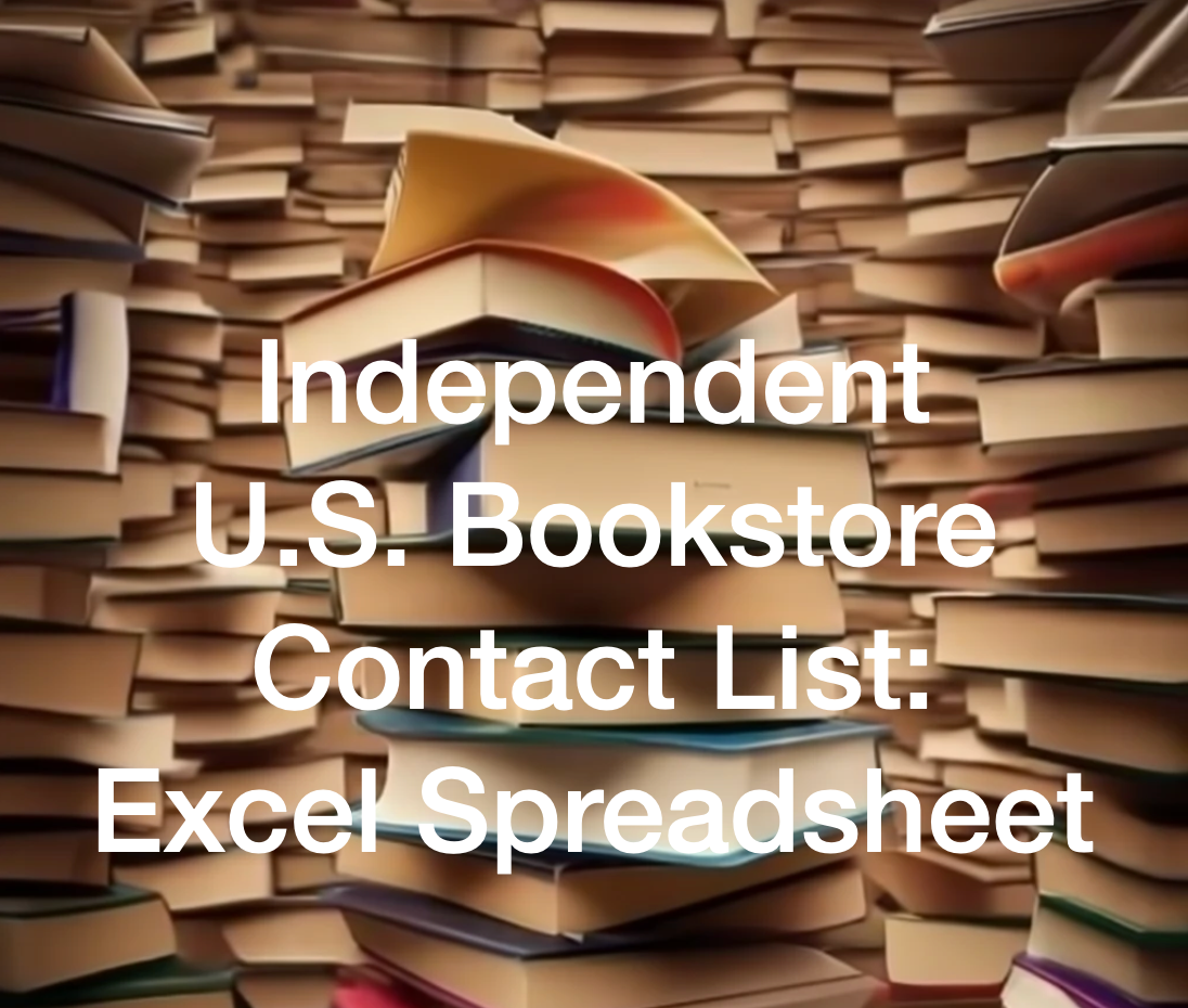 Independent U.S. Bookstore Contact List - Excel Spreadsheet -Digital Download Product