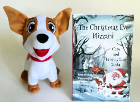 Cane Plush Doll & "The Christmas Eve Blizzard" Paperback Combo